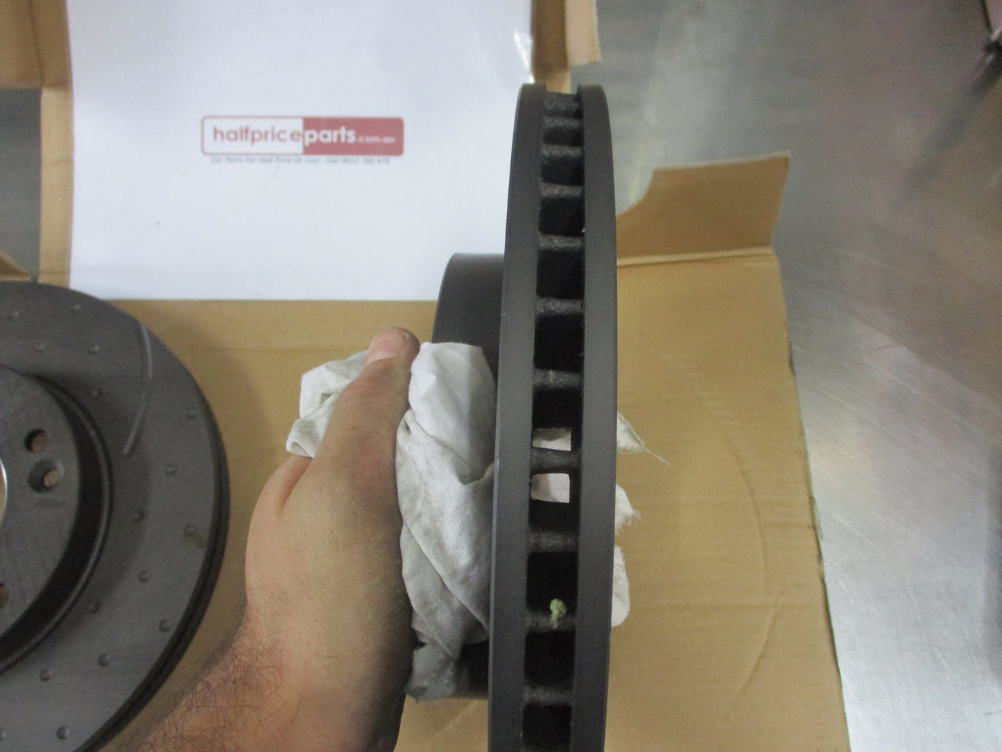 RDA Front Disc Rotors (Pair) Slotted-Dimpled Suits Kia Sorento New Part
