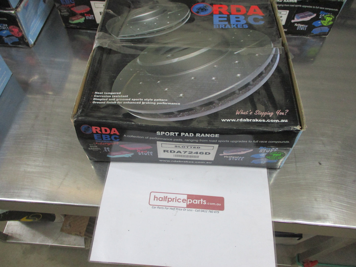 RDA Front Disc Rotors (Pair) Slotted-Dimpled Suits Kia Sorento New Part
