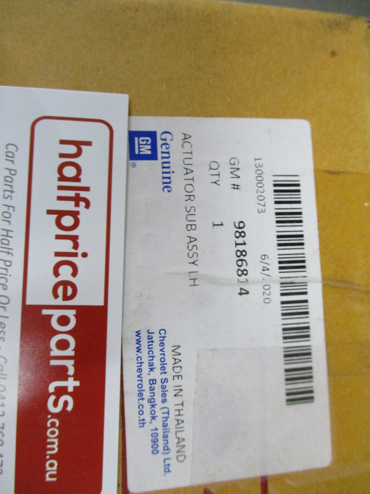 Holden RG Colorado Genuine Left Side Rear View Mirror Actuator New Part