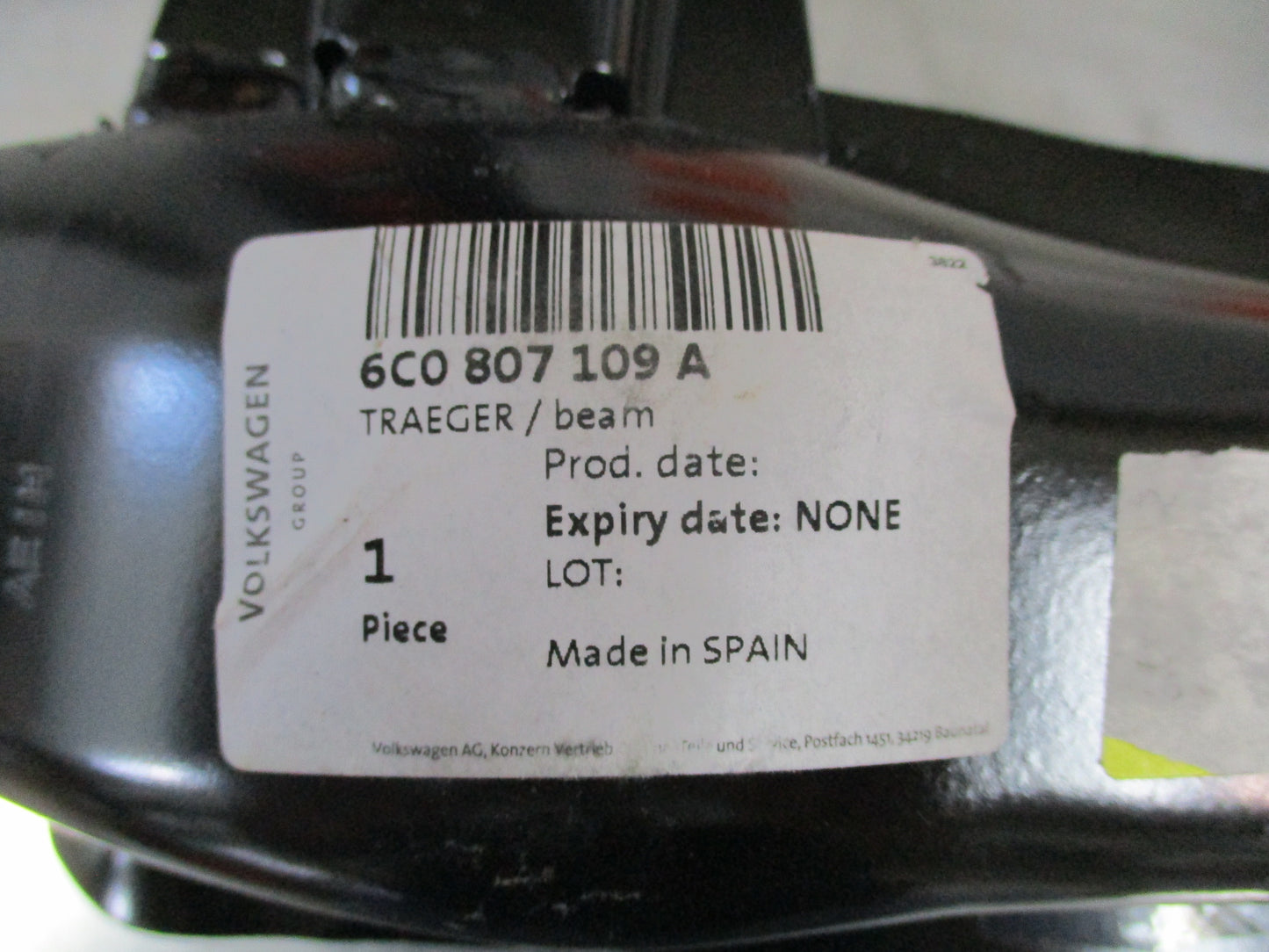 Volkswagen Polo Genuine 6R/6C Front Bumper Reinforcement Bar New