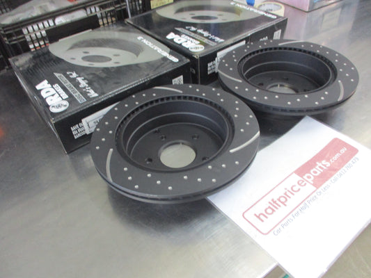 RDA Rear Disc Rotors (Pair) Slotted-Dimpled Suits Holden Captiva New Part
