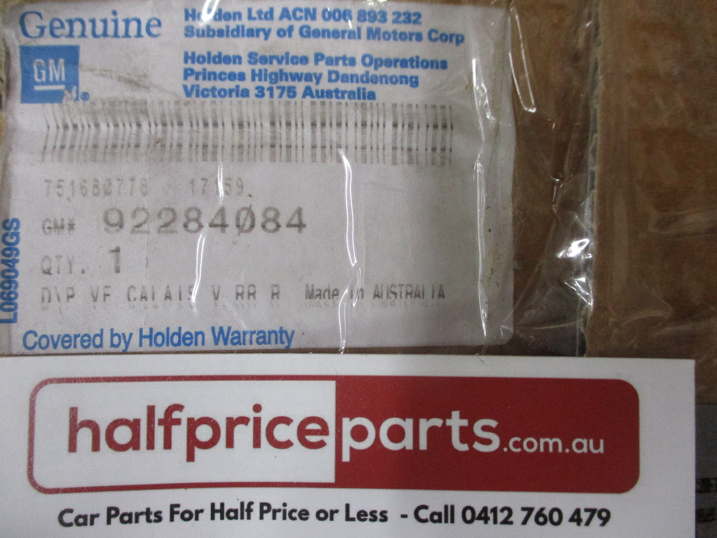 Holden VF Commodore Sedan/Wagon Genuine Right Hand Rear Door Card (Light Titanium) New Part