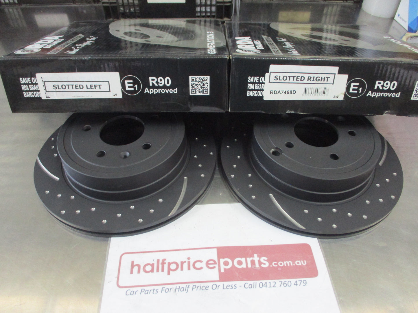 RDA Rear Disc Rotors (Pair) Slotted-Dimpled Suits Holden Captiva New Part