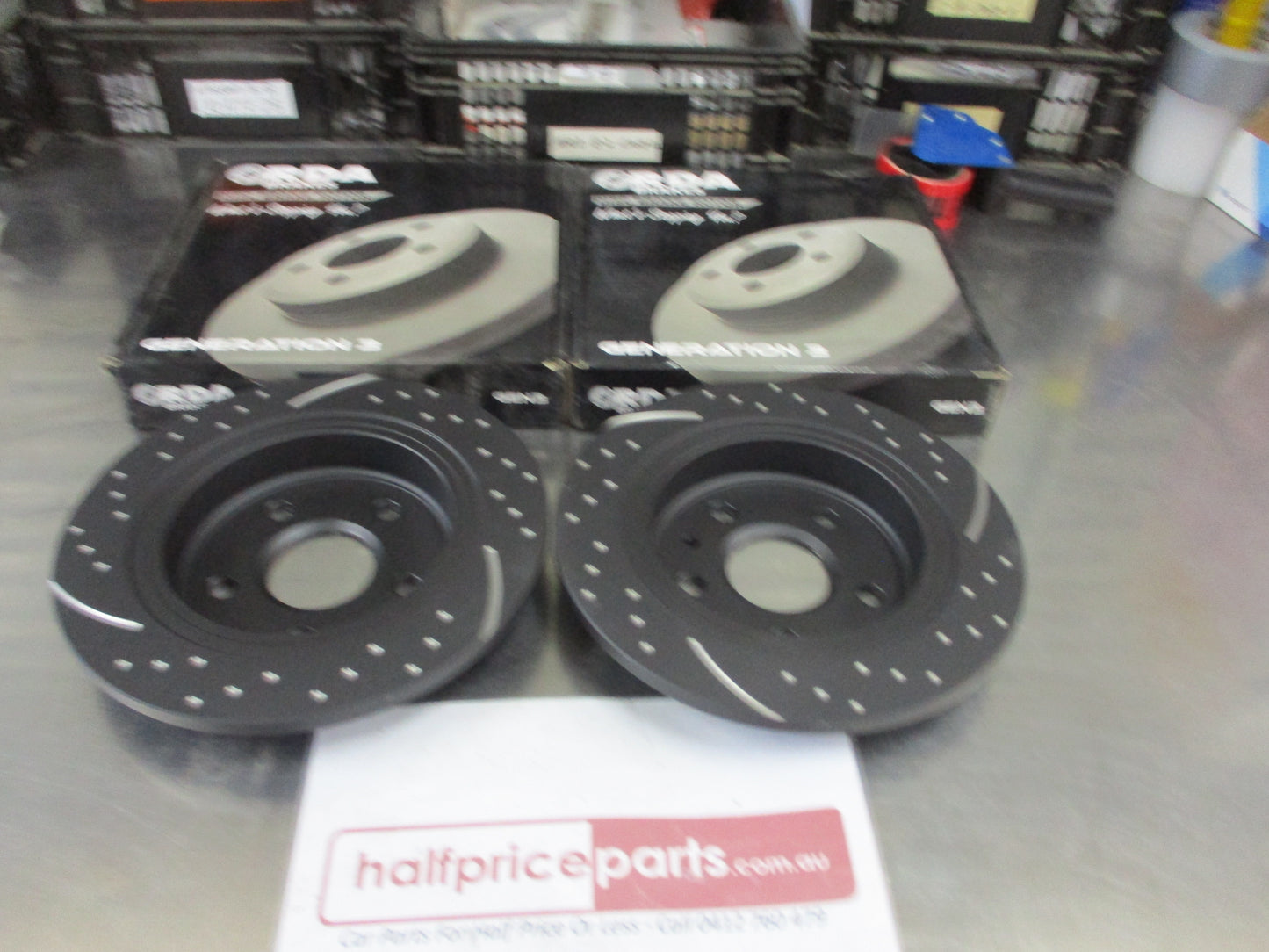 RDA Rear Disc Brake rotors (Pair) Slotted-Dimpled Suits Holden Malibu New Part