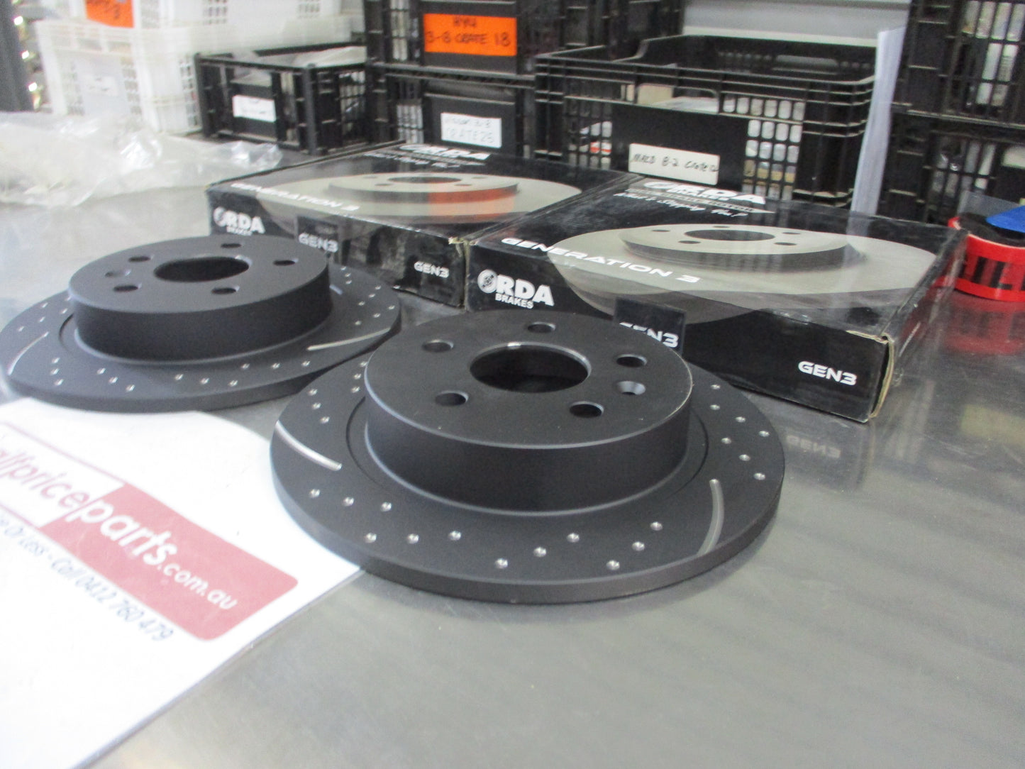 RDA Rear Disc Brake rotors (Pair) Slotted-Dimpled Suits Holden Malibu New Part