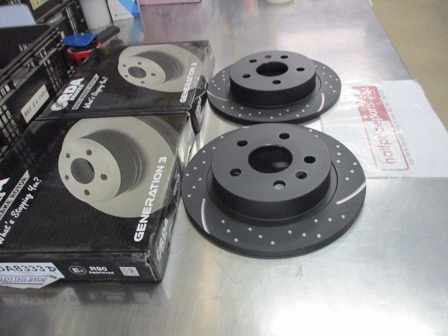RDA Rear Disc Brake rotors (Pair) Slotted-Dimpled Suits Holden Malibu New Part