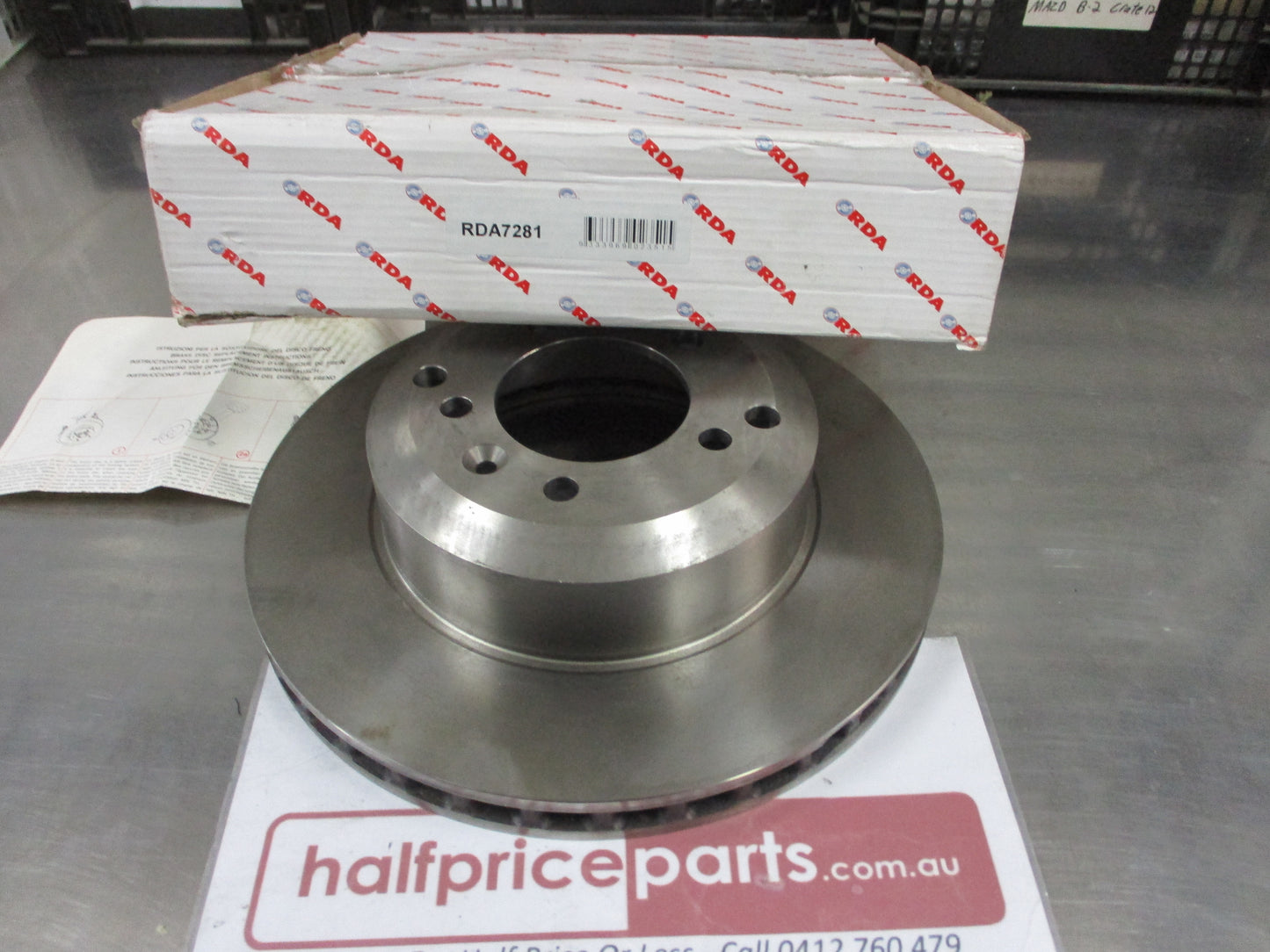 RDA Rear Disc Rotors (Single) Standard Vented Suits De Tomaso Pantera New Part
