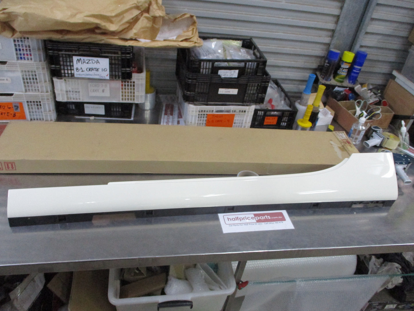 Mazda MX-5 Genuine Left Hand Sill Skirt Marble White New Part