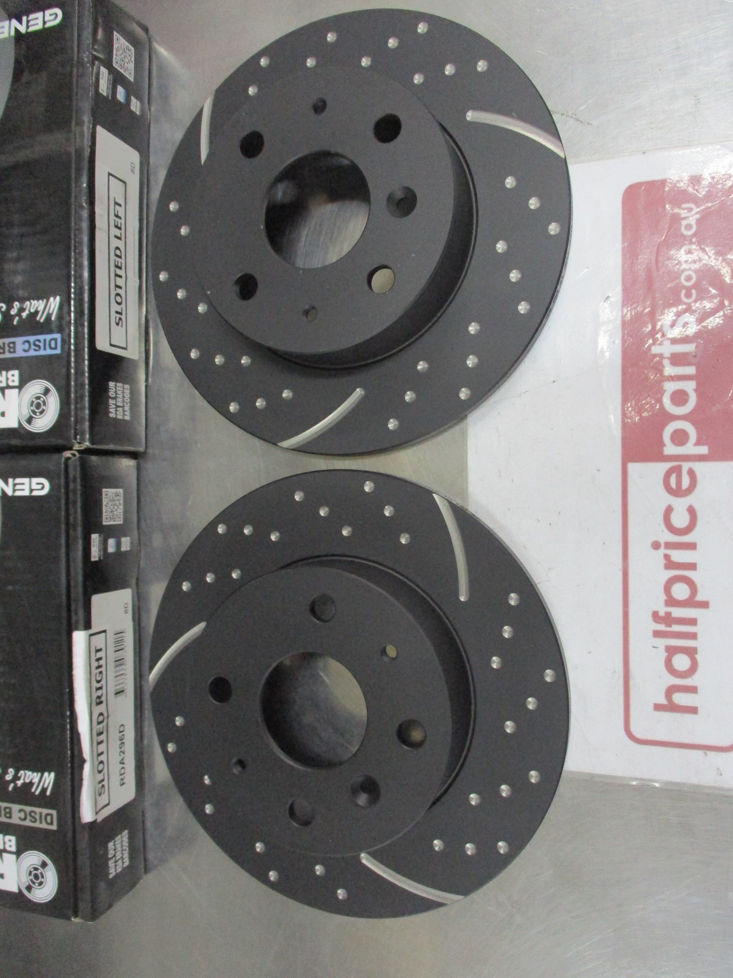 RDA Front Disc Brake Rotors (Pair) Slotted-Dimpled Suits Daihatsu Charade New Part