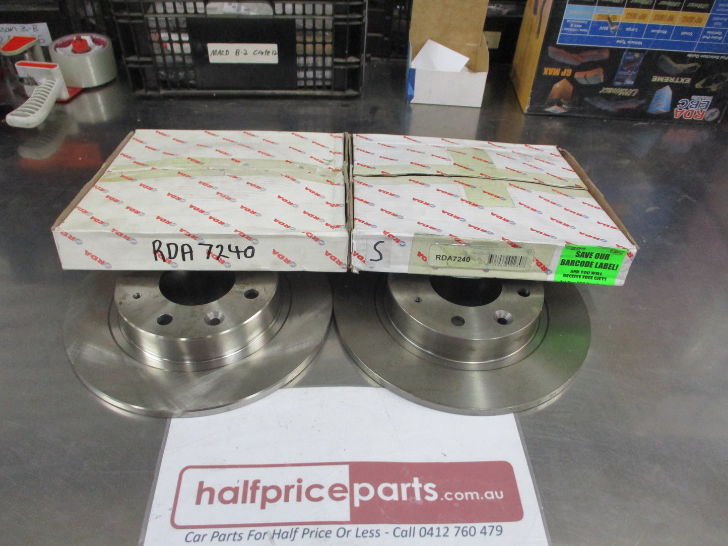 RDA Rear Disc Rotors (Pair) Standard Suits Kia Credos/Carens New Part