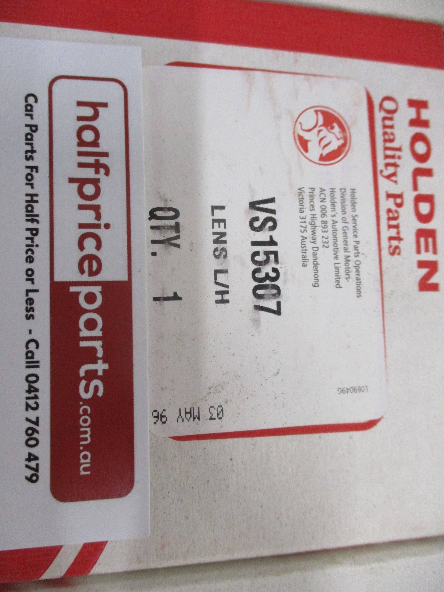 Holden JB Camira Genuine Left Hand Front Indicator Lens New Part