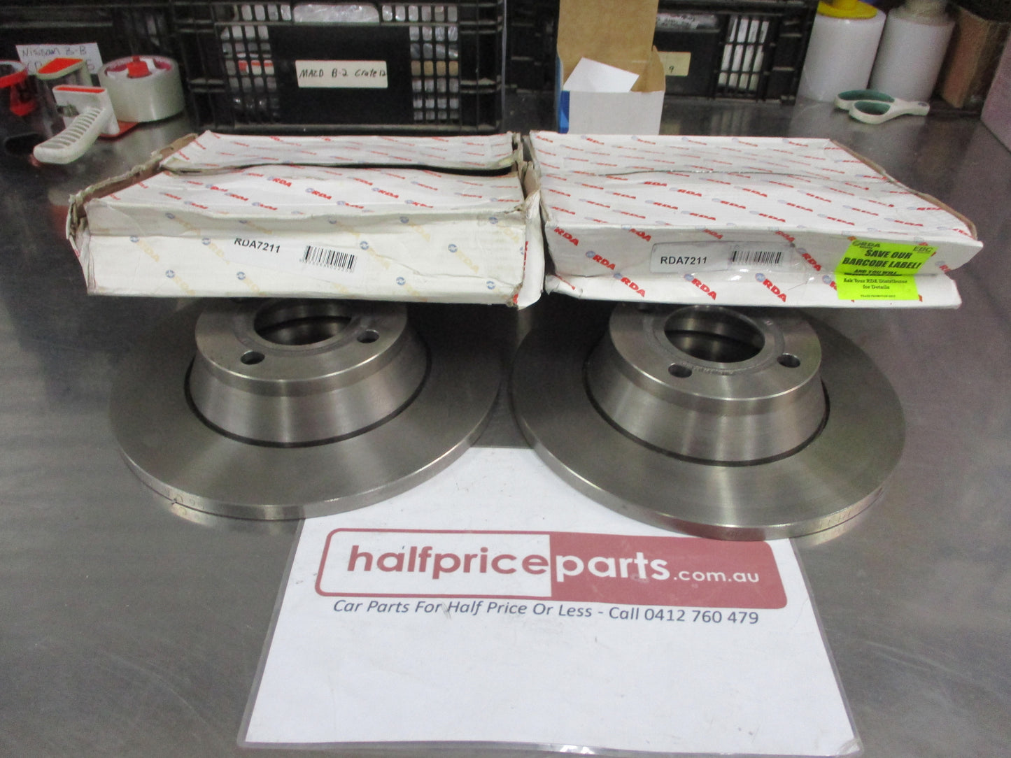 RDA Front Disc Rotors (Pair) Standard Suits Audi 80 Quattro New Part