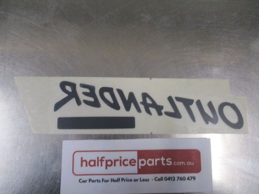 Mitsubishi Outlander Genuine Rear Bumper 'Outlander 4WD' Decal New Part