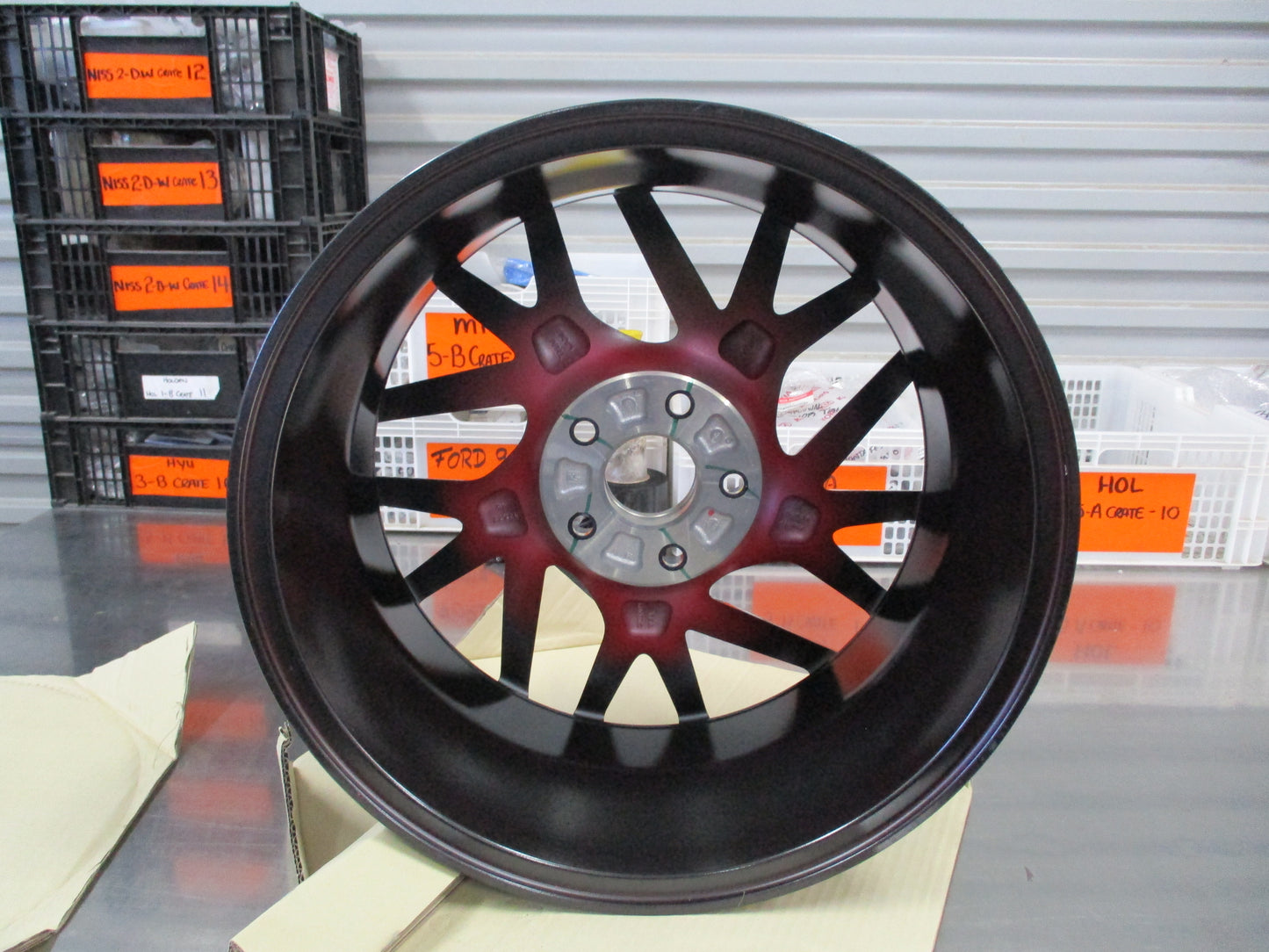 Modulo Honda Civic 17x7 Genuine Redline Set Of 4 Wheels W/Center Caps New