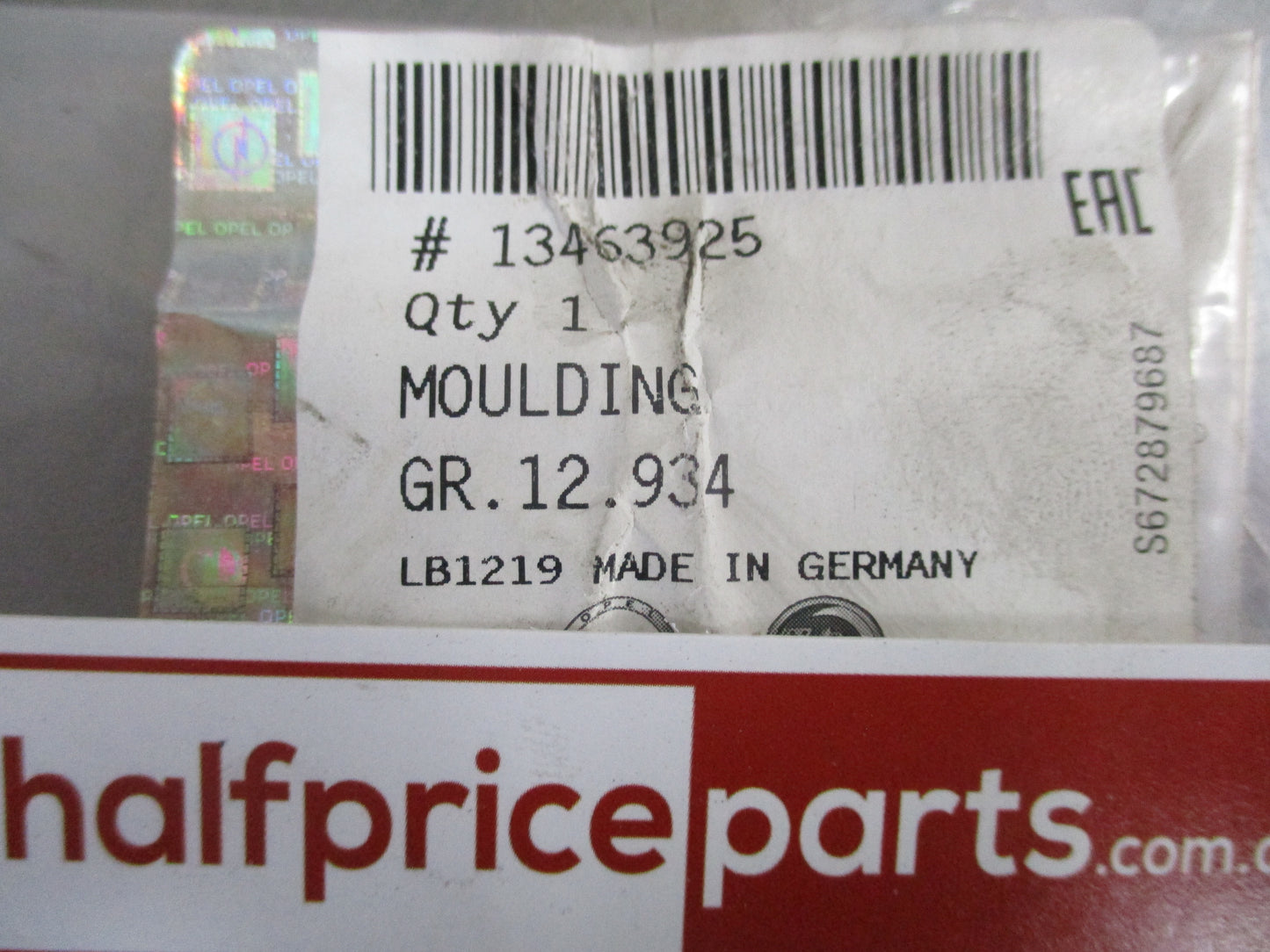 Holden ZB Commodore Genuine Right Hand (Drivers) Side Reveal Moulding New Part