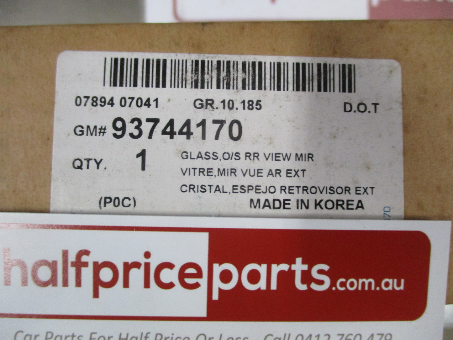 Holden CG5 Captiva Genuine Right Hand Outer Folding Mirror Glass New Part