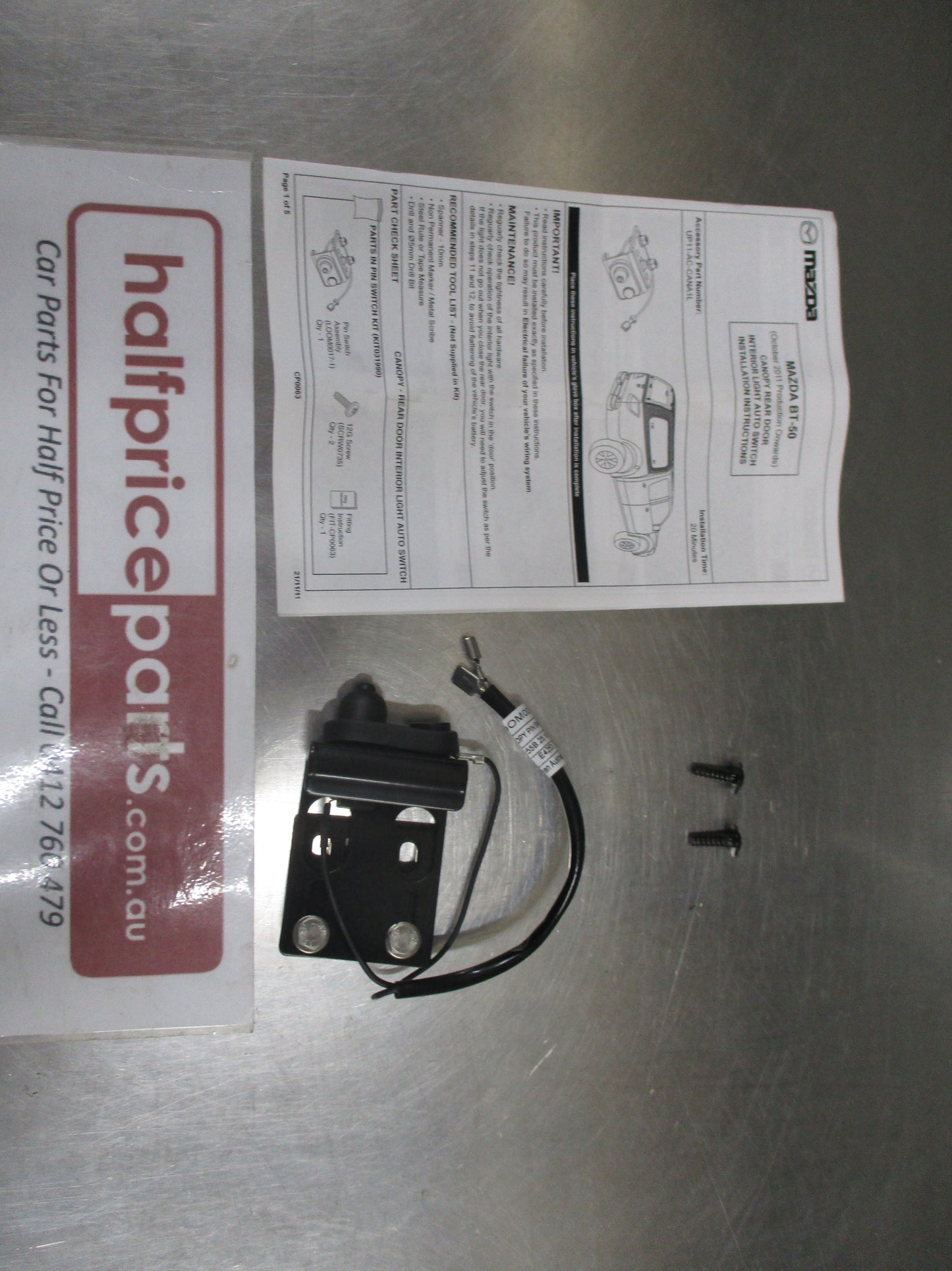 Mazda BT-50 Genuine Canopy Rear Door Interior Light Auto Switch New Part