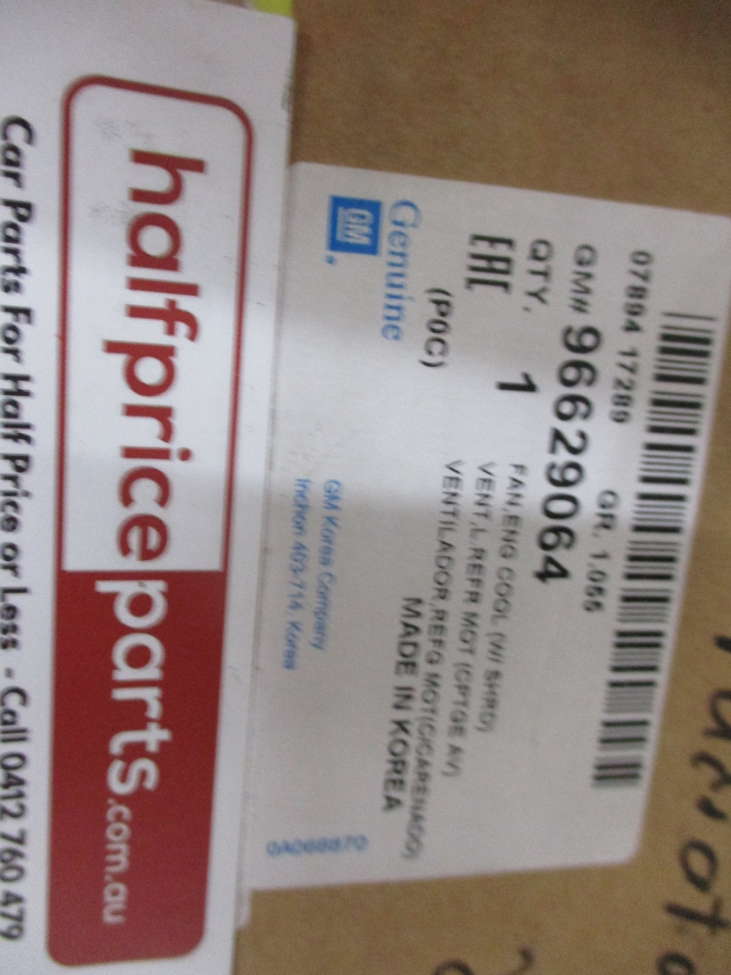 Holden CG/CG7 Captiva Genuine Radiator Cooling Fan Assembly New Part