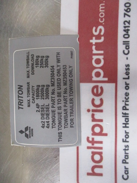 Mitsubishi MQ Triton Genuine Tow Bar Field Fix Kit New Part
