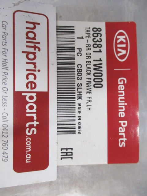Kia Rio Genuine Left Hand B-Pillar Black Out Tape (Passenger) New Part