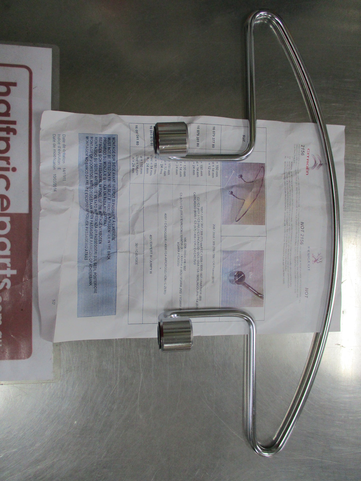 Citroen / Peugeot Genuine Headrest Coat Hanger New Part