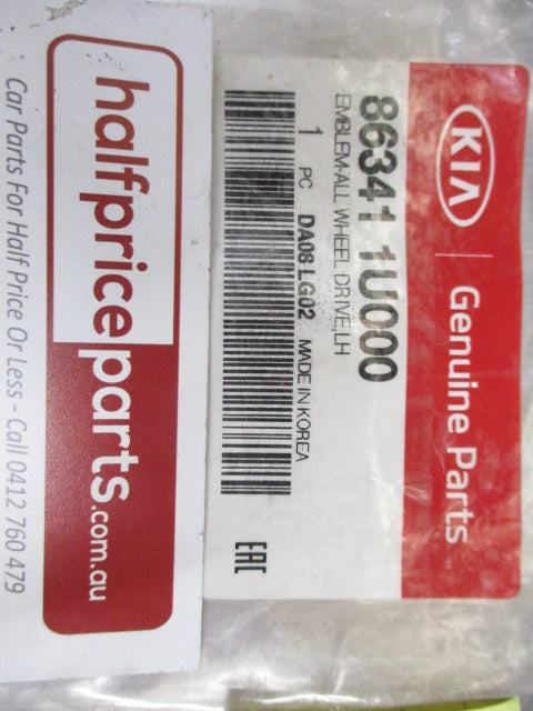 Kia Sorento Genuine Left Hand AWD Emblem New Part