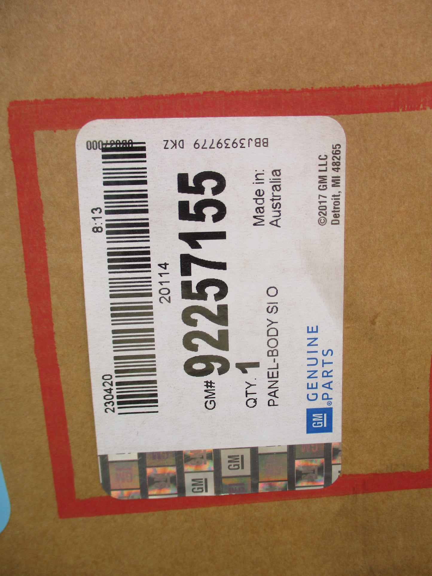 Holden VF Caprice Genuine Drivers Side Outer Panel New Part