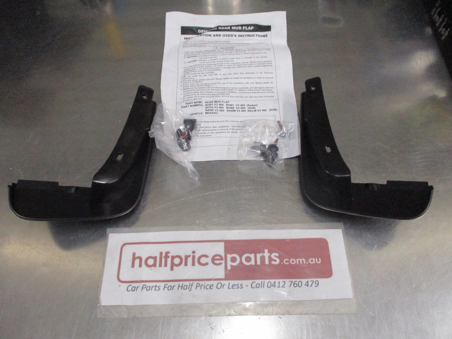 Mazda 3 BN Hatch Genuine Rear Mudflap Set New Part