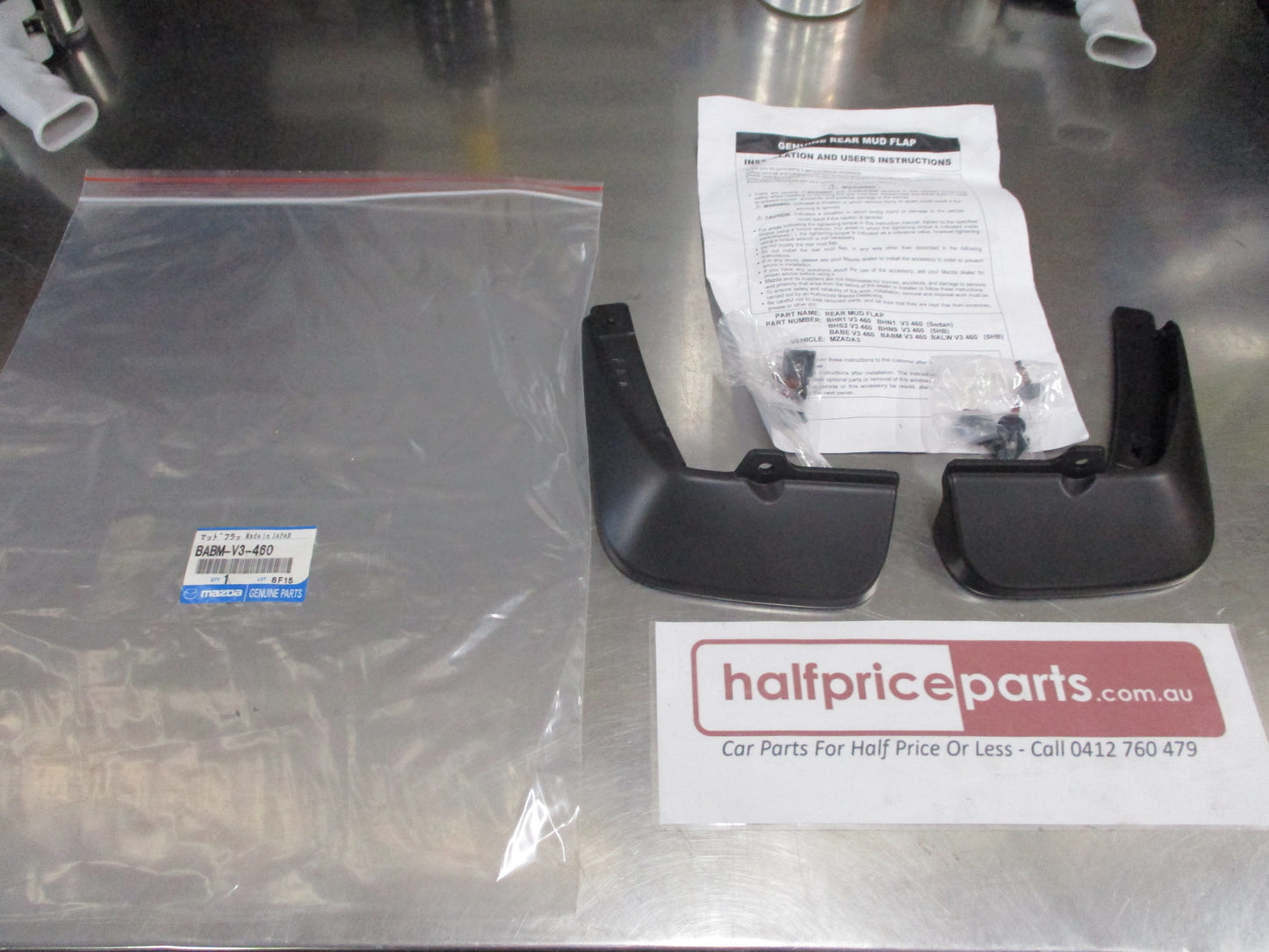 Mazda 3 BN Hatch Genuine Rear Mudflap Set New Part