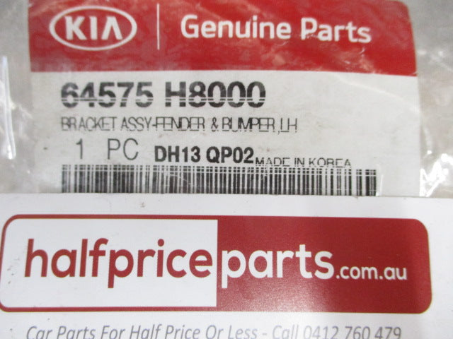 Kia Rio Genuine Left Hand Guard And Bumper Bracket New Part