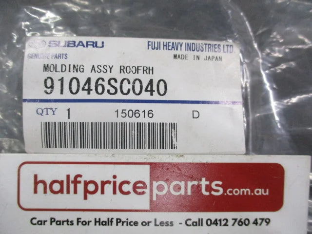 Subaru Forester Genuine Right Hand Front Roof Drip Moulding New Part