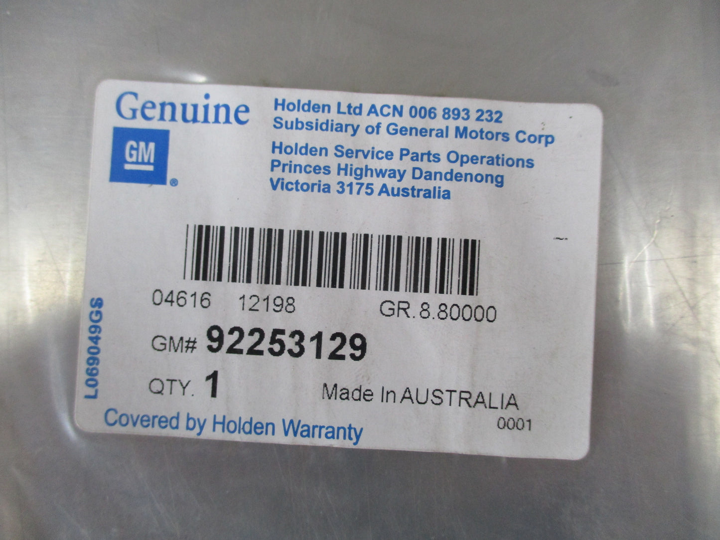 Holden CG Captiva 7 Series 2 Genuine Owners Manual New