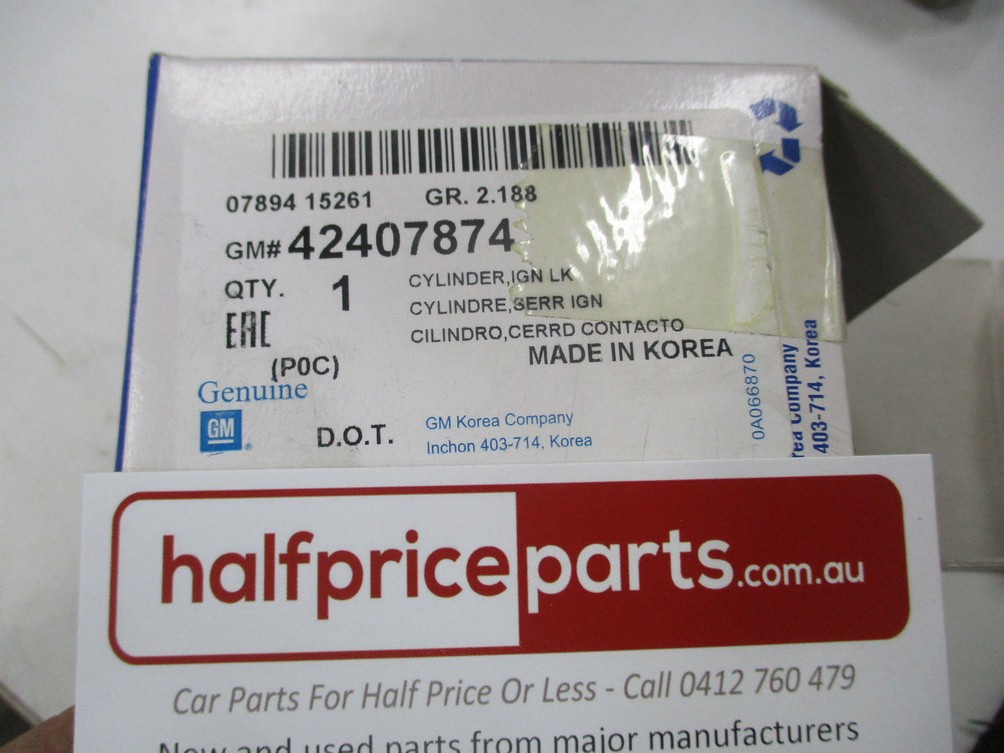 Holden Captiva Genuine Ignition Key Cylinder Repair Kit New Part
