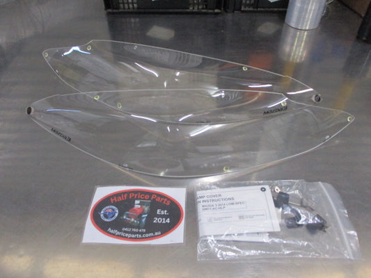 Mazda 3 BM Hatch Genuine Head Light Protector Set New Part