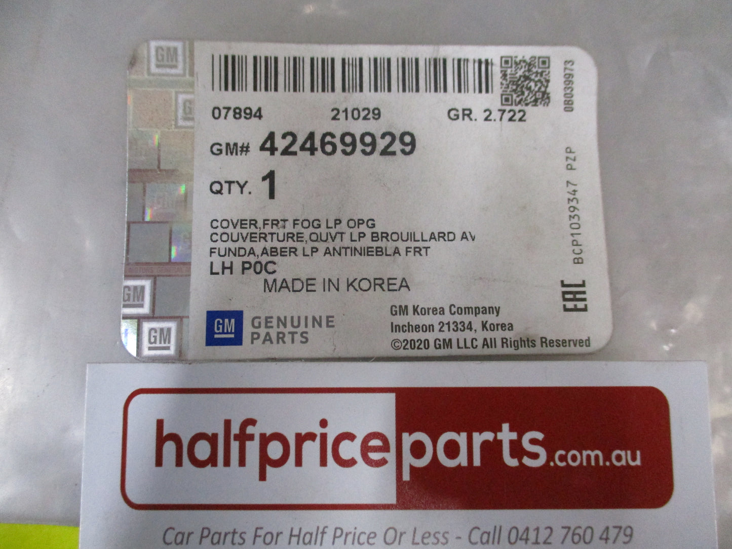 Holden Captiva Ls-Cg Front Lower Left Hand Bar Cover New Part