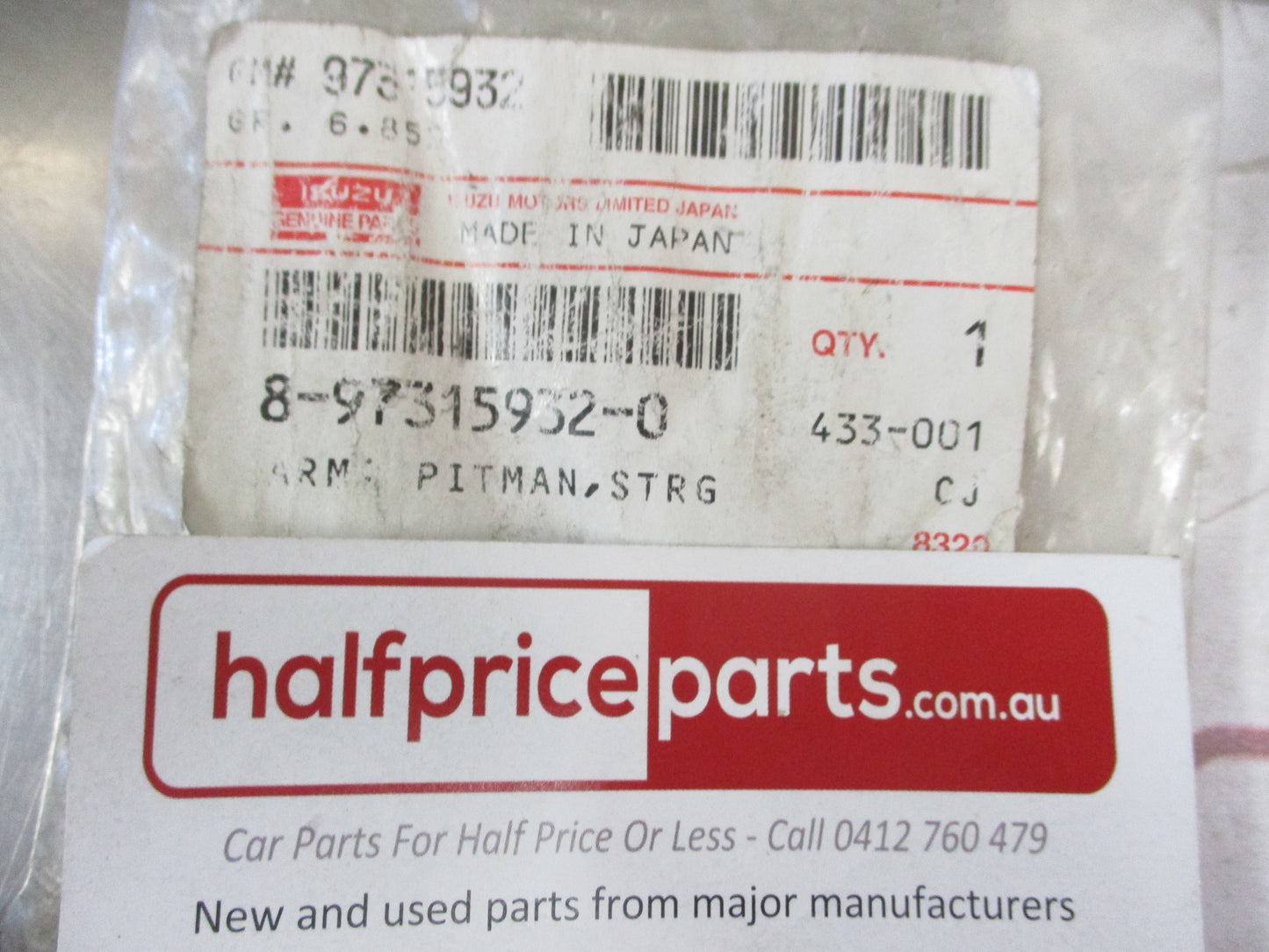 Holden Rodeo Genuine Pitman Arm New Part