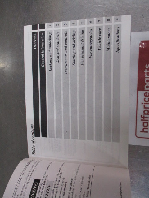 Mitsubishi CJ Lancer Sportback Genuine Owner's Manual New Part