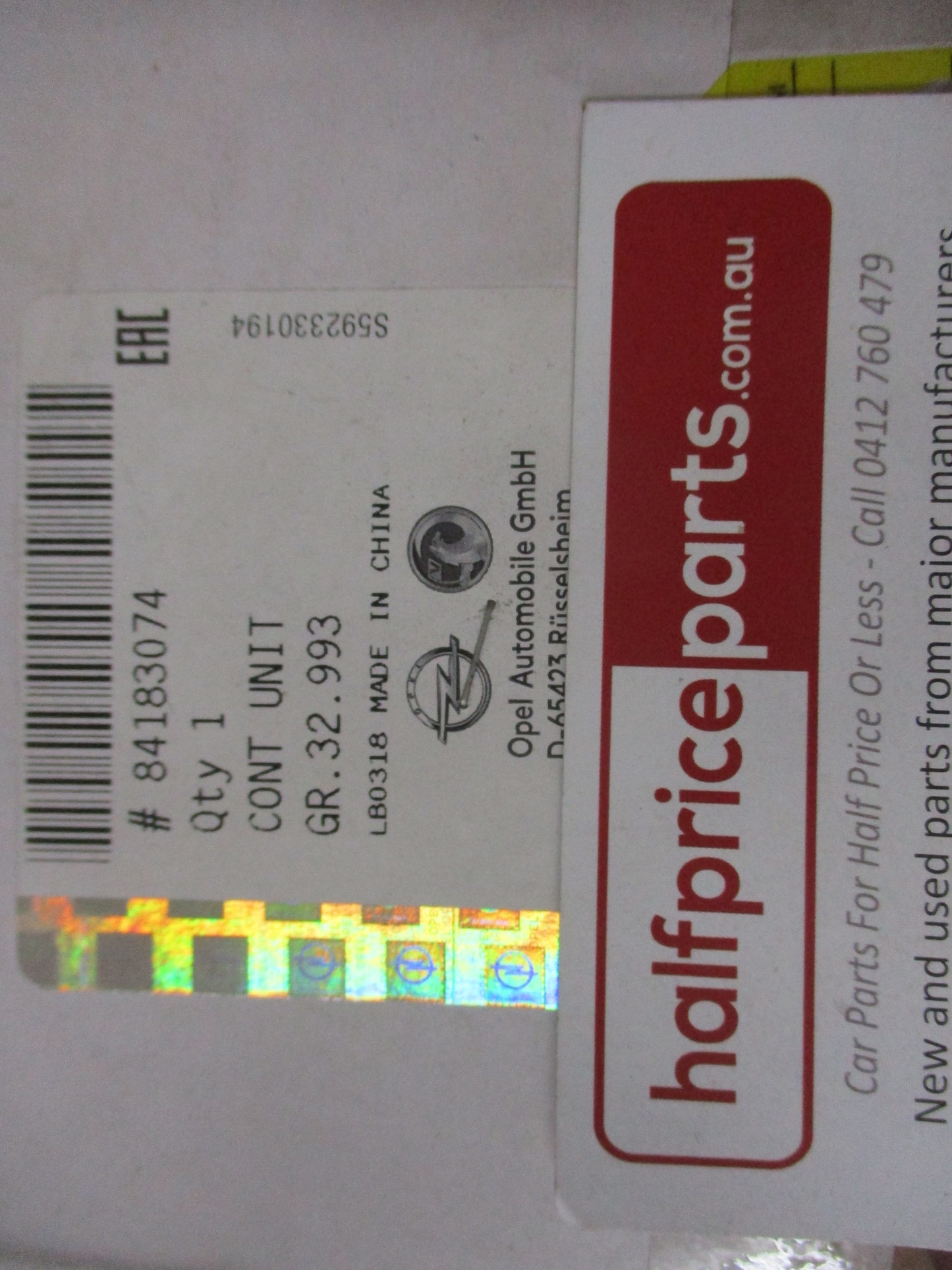 Holden Astra K Genuine Blind Spot Alert Control Module New Part