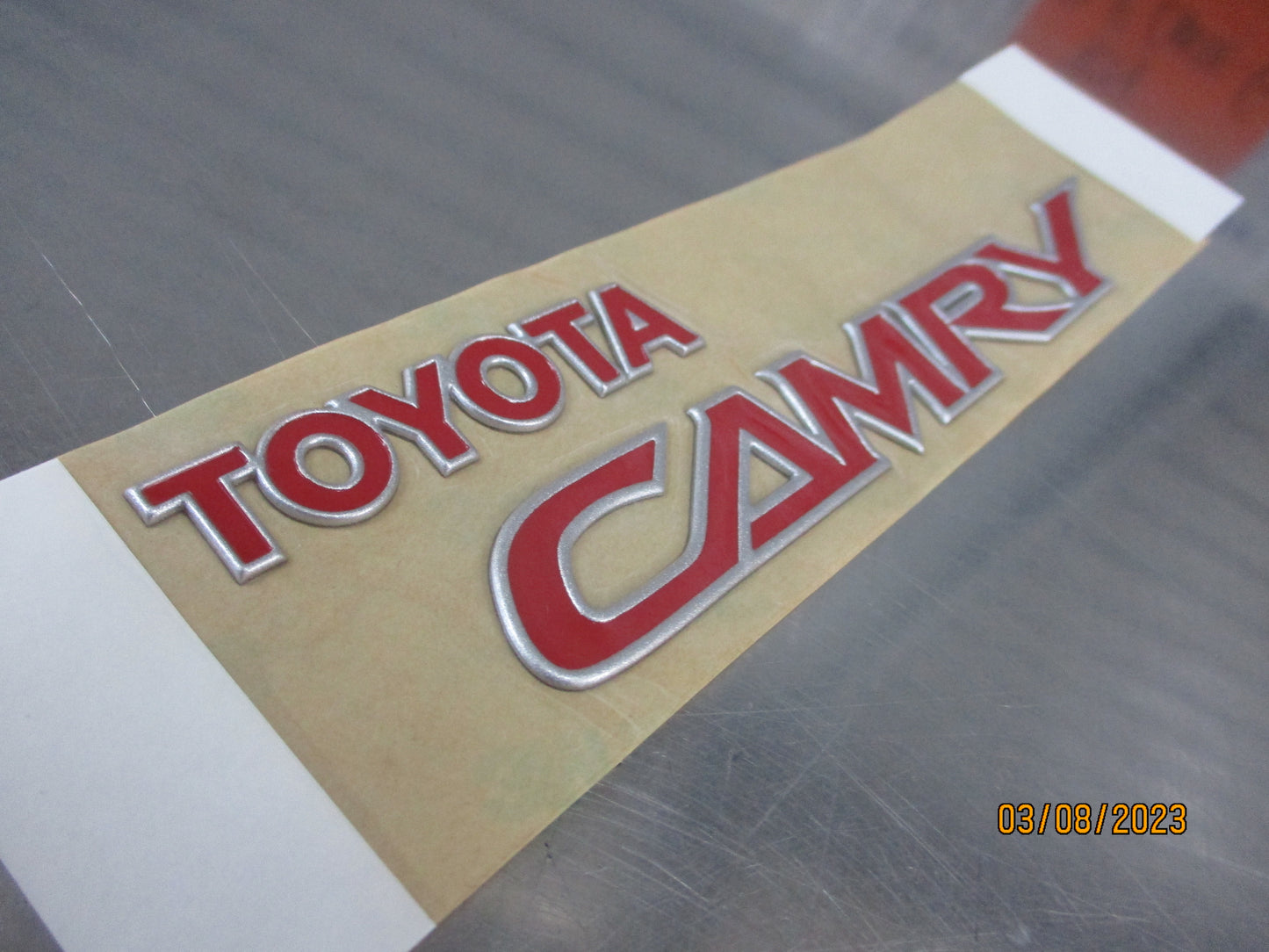 Toyota Camry ACV36 Sportivo Genuine Rear Boot Lid RED Emblem New Part