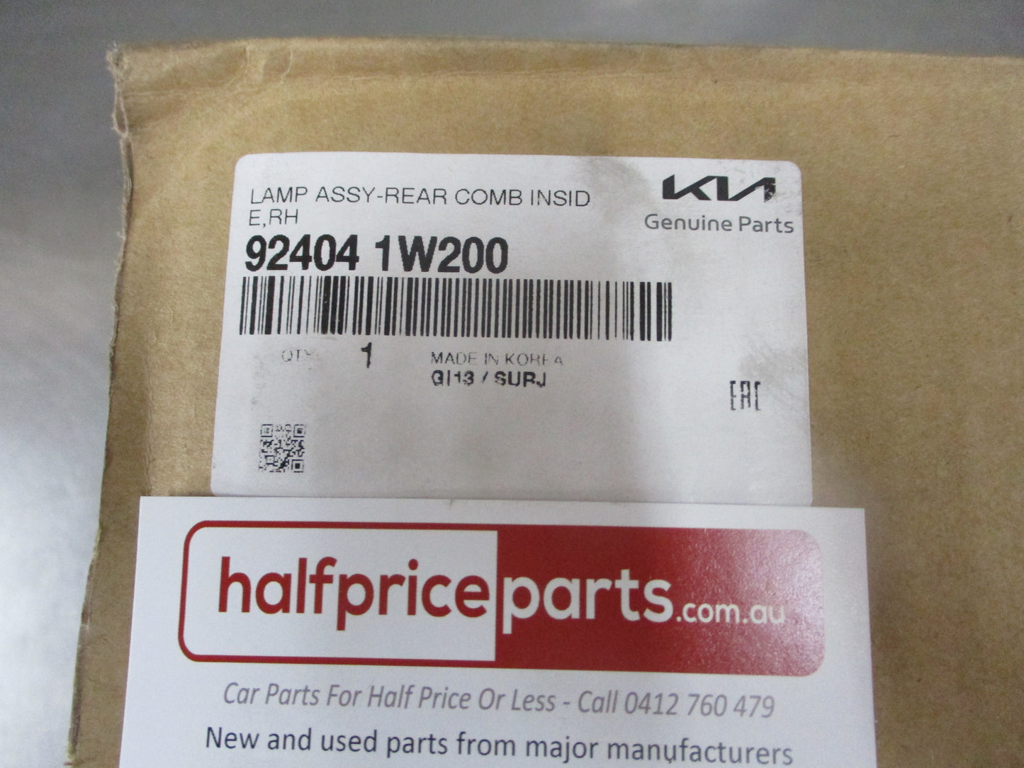Kia Rio Genuine Right Hand Rear Tail Light New Part