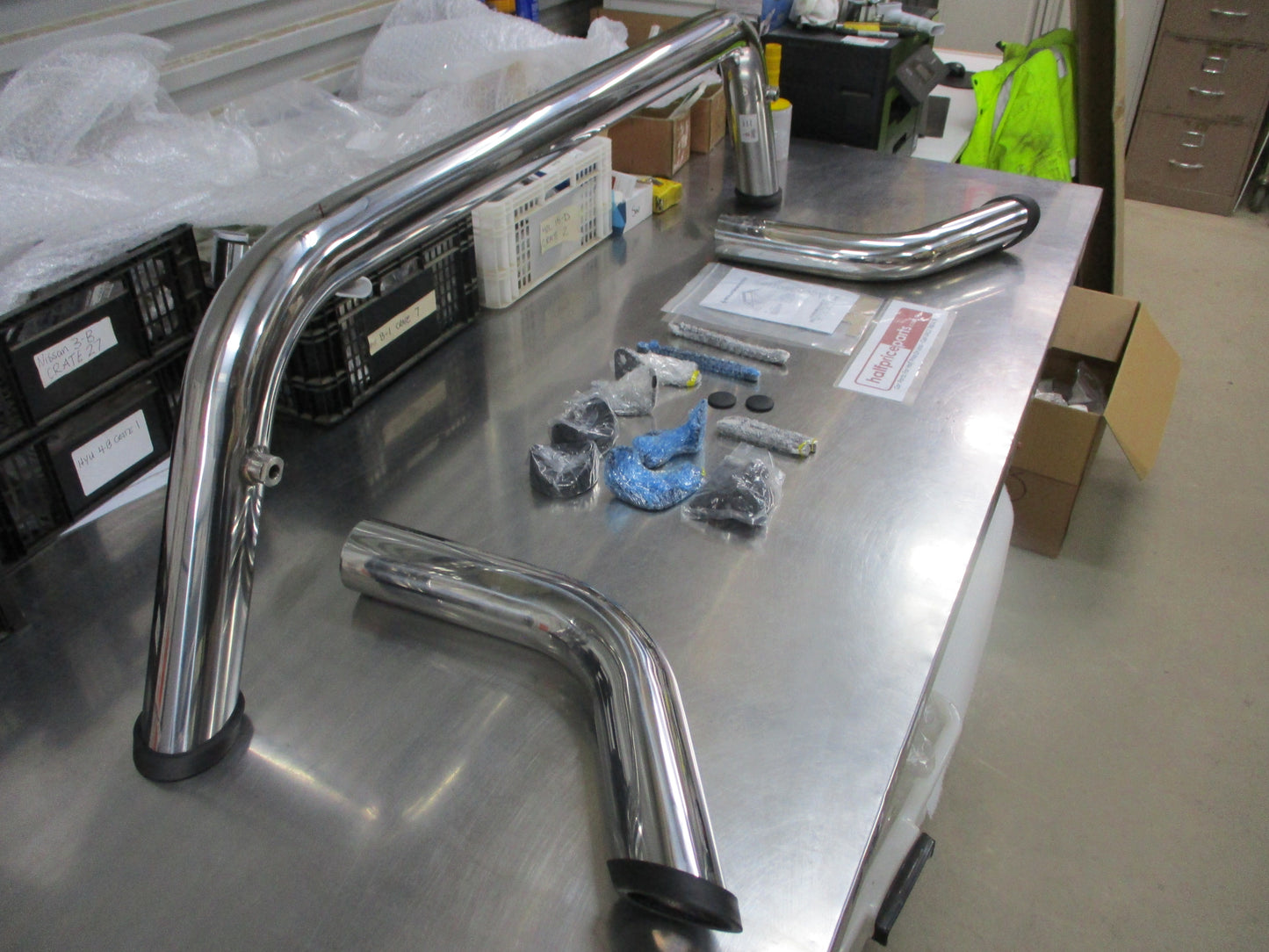 Mitsubishi MQ Triton Dual Cab Genuine Stainless Steel Sports Bar 3 Piece Kit New Part