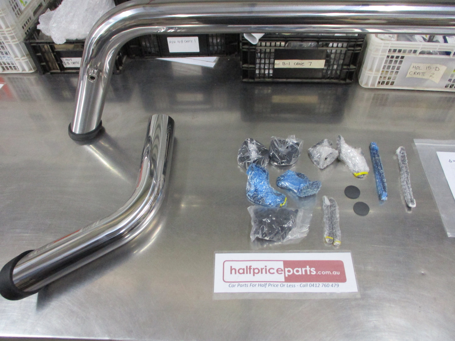 Mitsubishi MQ Triton Dual Cab Genuine Stainless Steel Sports Bar 3 Piece Kit New Part