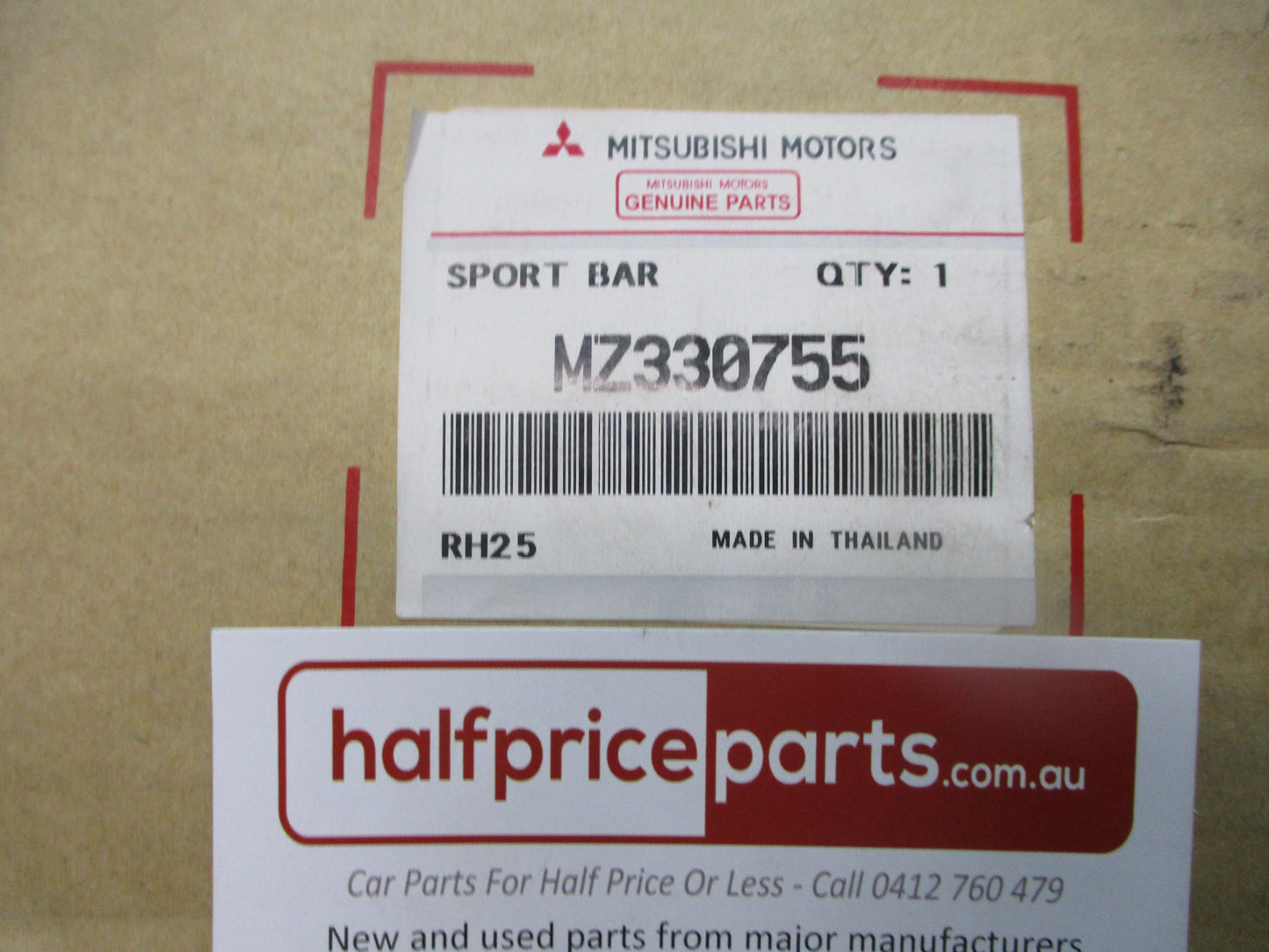Mitsubishi MQ Triton Dual Cab Genuine Stainless Steel Sports Bar 3 Piece Kit New Part