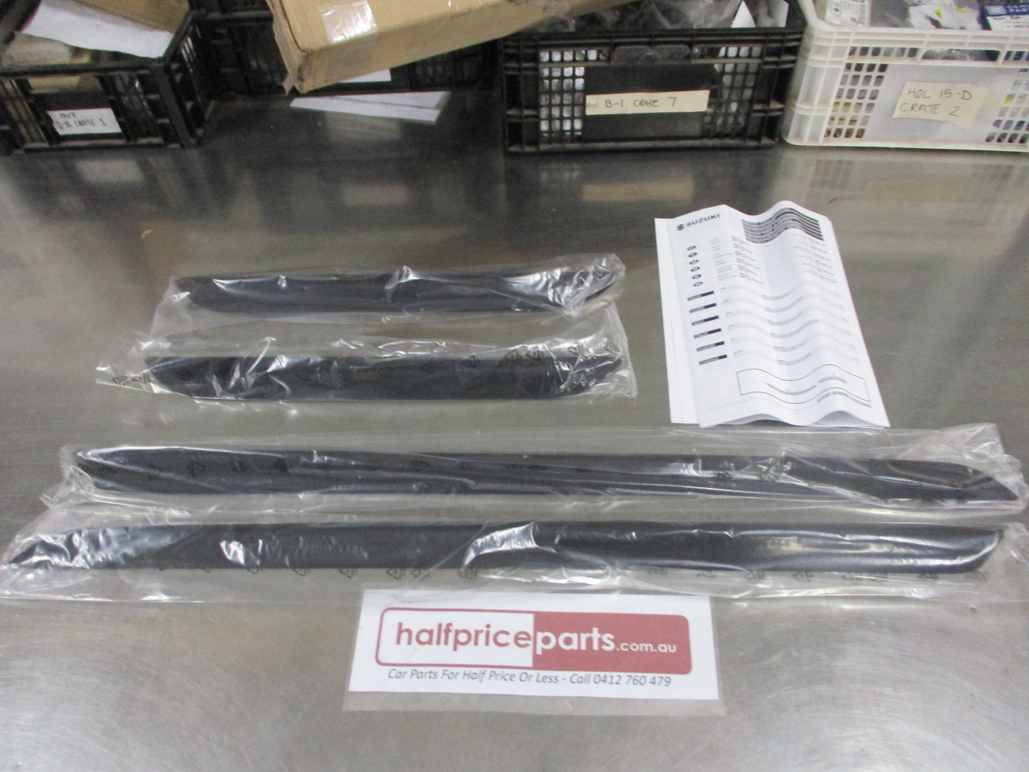 Suzuki Swift / Sport Genuine Side Body Molding Set Of 4 (Black) New Part