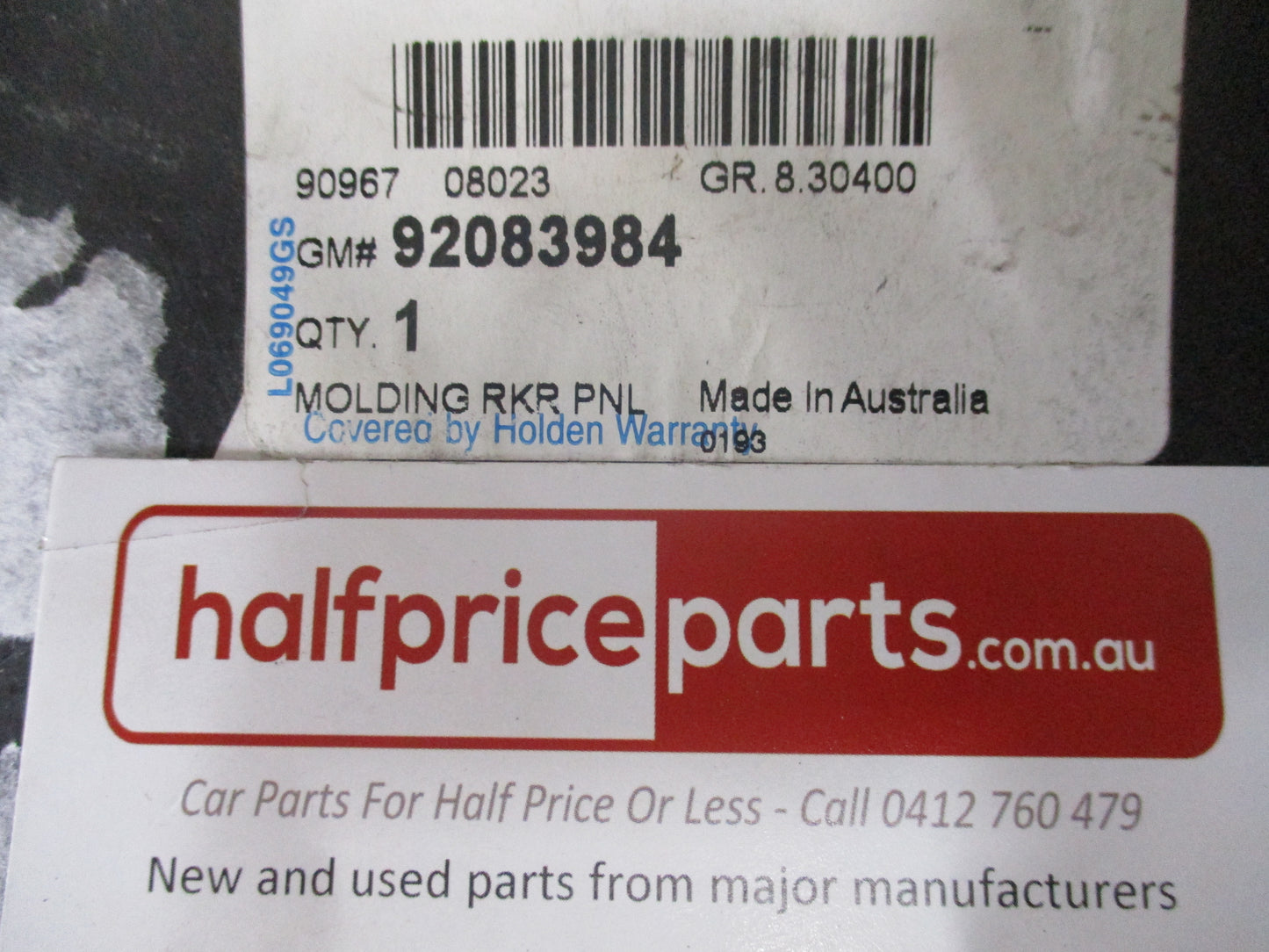 Holden Commodore Genuine VY/VZ Ute Side Skirt End Cap Right Hand New Part