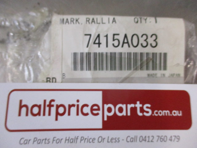 Mitsubishi Lancer Ralliart Genuine Ralliart Badge New Part