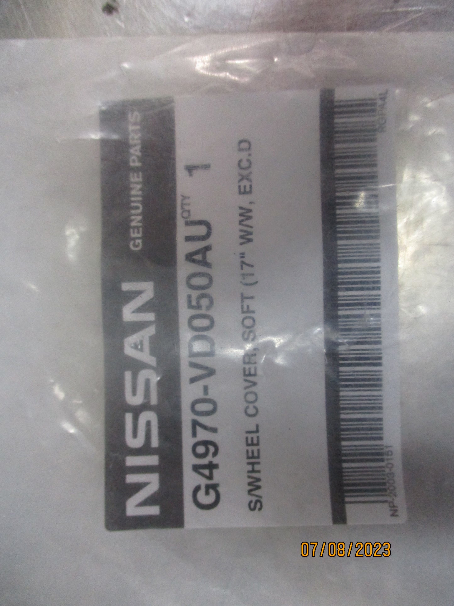 Nissan Patrol Y61 DX Genuine Rear Spare Wheel Cover New Part