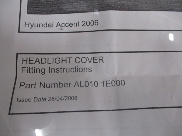 Hyundai Accent Genuine Head Light Protectors Kit New Part