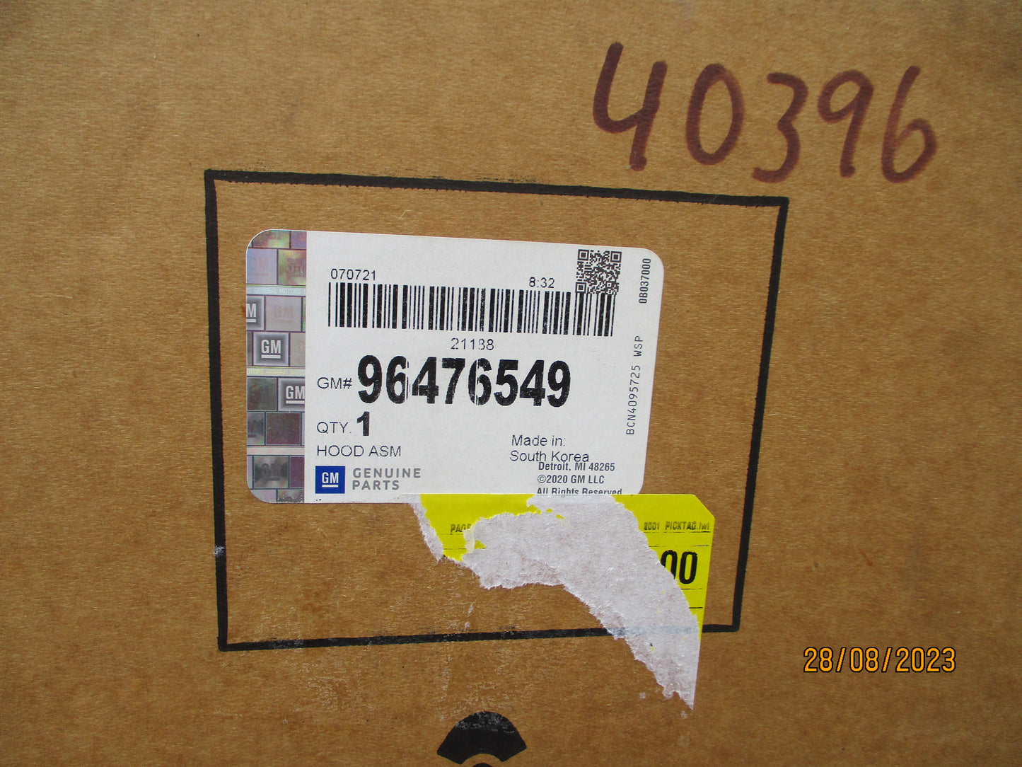 Holden Viva Genuine Front Bonnet Assembly New Part
