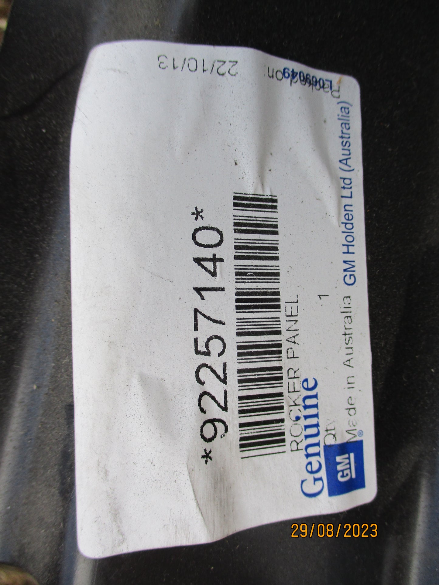 Holden VF SS Commodore Genuine Drivers Right Hand Rocker Reinforced New Part